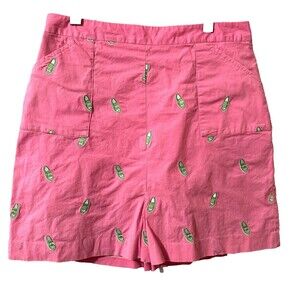 Vintage Lilly Pulitzer Skort Women's pink green shoes golf cotton mini shorts 8